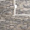 imageEkena Millwork 45 34quotW x 24 12quotH x 1 14quotD Canyon Ridge Stacked Stone StoneWall Faux Stone Siding Panel Smokey RidgeLinen Graphite