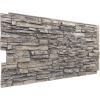 imageEkena Millwork 45 34quotW x 24 12quotH x 1 14quotD Canyon Ridge Stacked Stone StoneWall Faux Stone Siding Panel Smokey RidgeLinen Graphite