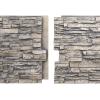 imageEkena Millwork 45 34quotW x 24 12quotH x 1 14quotD Canyon Ridge Stacked Stone StoneWall Faux Stone Siding Panel Smokey RidgeLinen Graphite
