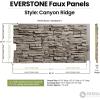 imageEkena Millwork 45 34quotW x 24 12quotH x 1 14quotD Canyon Ridge Stacked Stone StoneWall Faux Stone Siding Panel Smokey RidgeYork Town