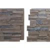 imageEkena Millwork 48 58quotW x 24 34quotH x 1 14quotD Cascade Stacked Stone StoneWall Faux Stone Siding Panel Smokey RidgeCanyon Brown