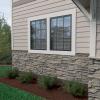 imageEkena Millwork 48 58quotW x 24 34quotH x 1 14quotD Cascade Stacked Stone StoneWall Faux Stone Siding Panel Smokey RidgeLinen Graphite