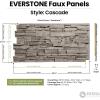 imageEkena Millwork 48 58quotW x 24 34quotH x 1 14quotD Cascade Stacked Stone StoneWall Faux Stone Siding Panel Smokey RidgeSea Shell