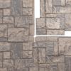 imageEkena Millwork 49quotW x 24 12quotH x 1 14quotD Castle Rock Stacked Stone StoneWall Faux Stone Siding Panel Canyon BrownBoardwalk Bay