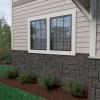 imageEkena Millwork 49quotW x 24 12quotH x 1 14quotD Castle Rock Stacked Stone StoneWall Faux Stone Siding Panel Canyon BrownDark River