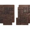 imageEkena Millwork 49quotW x 24 12quotH x 1 14quotD Castle Rock Stacked Stone StoneWall Faux Stone Siding Panel Canyon BrownDeep Creek