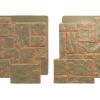 imageEkena Millwork 49quotW x 24 12quotH x 1 14quotD Castle Rock Stacked Stone StoneWall Faux Stone Siding Panel Canyon BrownIron Mill