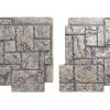 imageEkena Millwork 49quotW x 24 12quotH x 1 14quotD Castle Rock Stacked Stone StoneWall Faux Stone Siding Panel Canyon BrownLinen Graphite