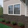 imageEkena Millwork 49quotW x 24 12quotH x 1 14quotD Castle Rock Stacked Stone StoneWall Faux Stone Siding Panel Canyon BrownRiver Moss