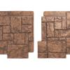 imageEkena Millwork 49quotW x 24 12quotH x 1 14quotD Castle Rock Stacked Stone StoneWall Faux Stone Siding Panel Canyon BrownSedona
