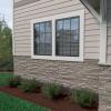 imageEkena Millwork 49quotW x 25 12quotH x 1 14quotD Acadia Ledge Stacked Stone StoneWall Faux Stone Siding Panel SandstoneGrey Granite