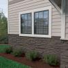 imageEkena Millwork 49quotW x 25 12quotH x 1 14quotD Acadia Ledge Stacked Stone StoneWall Faux Stone Siding Panel SandstoneSlate Gray