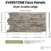 imageEkena Millwork 49quotW x 25 12quotH x 1 14quotD Acadia Ledge Stacked Stone StoneWall Faux Stone Siding Panel SandstoneYork Town