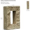 imageEkena Millwork 4quotW x 3quotD x 7 78quotH Universal Electrical Cover for StoneWall Faux Stone Siding Panels Canyon BrownColfax