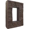 imageEkena Millwork 4quotW x 3quotD x 7 78quotH Universal Electrical Cover for StoneWall Faux Stone Siding Panels Canyon BrownDark Tobacco