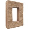 imageEkena Millwork 4quotW x 3quotD x 7 78quotH Universal Electrical Cover for StoneWall Faux Stone Siding Panels Canyon BrownFall Bank