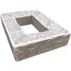imageEkena Millwork 4quotW x 3quotD x 7 78quotH Universal Electrical Cover for StoneWall Faux Stone Siding Panels Canyon BrownGrey Granite
