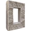 imageEkena Millwork 4quotW x 3quotD x 7 78quotH Universal Electrical Cover for StoneWall Faux Stone Siding Panels Canyon BrownGrey Granite