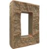 imageEkena Millwork 4quotW x 3quotD x 7 78quotH Universal Electrical Cover for StoneWall Faux Stone Siding Panels Canyon BrownIron Mill