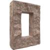 imageEkena Millwork 4quotW x 3quotD x 7 78quotH Universal Electrical Cover for StoneWall Faux Stone Siding Panels Canyon BrownMount Vernon