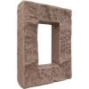 imageEkena Millwork 4quotW x 3quotD x 7 78quotH Universal Electrical Cover for StoneWall Faux Stone Siding Panels Canyon BrownOrchard Cliff