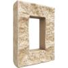 imageEkena Millwork 4quotW x 3quotD x 7 78quotH Universal Electrical Cover for StoneWall Faux Stone Siding Panels Canyon BrownSandstone