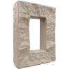 imageEkena Millwork 4quotW x 3quotD x 7 78quotH Universal Electrical Cover for StoneWall Faux Stone Siding Panels Canyon BrownSea Shell