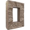 imageEkena Millwork 4quotW x 3quotD x 7 78quotH Universal Electrical Cover for StoneWall Faux Stone Siding Panels Canyon BrownSoft Ash