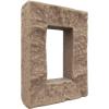 imageEkena Millwork 4quotW x 3quotD x 7 78quotH Universal Electrical Cover for StoneWall Faux Stone Siding Panels Canyon BrownValley Spring