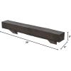 imageEkena Millwork 6quot H x 6quot D x 36quot W Rough Sawn Faux Wood Fireplace Mantel Kit w Breckinridge Corbels Aged Cedar