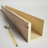 imageEkena Millwork BMHH3C0080X080X096UN 3Sided U Hand Hewn Endurathane Faux Wood Ceiling Beam 8quotW x 8quotH x 8L Ready for Paint