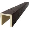 imageEkena Millwork BMHH3C0080X080X096ZM 3Sided U Hand Hewn Endurathane Faux Wood Ceiling Beam 8quotW x 8quotH x 8L Premium Mahogany
