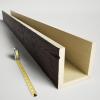 imageEkena Millwork BMHH3C0080X080X096ZM 3Sided U Hand Hewn Endurathane Faux Wood Ceiling Beam 8quotW x 8quotH x 8L Premium Mahogany