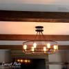 imageEkena Millwork BMHH3C0080X080X096ZY 3Sided U Hand Hewn Endurathane Faux Wood Ceiling Beam 8quotW x 8quotH x 8L Premium Cherry