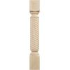imageEkena Millwork COL03X03X35HARW Hamilton Rope Cabinet Column Top Block 6 18quot Bottom Block 7 18quot 3 34quotW x 3 34quotD x 35 12quotH RubberwoodAlder