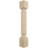 imageEkena Millwork COL03X03X35HARW Hamilton Rope Cabinet Column Top Block 6 18quot Bottom Block 7 18quot 3 34quotW x 3 34quotD x 35 12quotH RubberwoodAlder