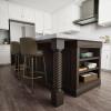 imageEkena Millwork COL03X03X35HARW Hamilton Rope Cabinet Column Top Block 6 18quot Bottom Block 7 18quot 3 34quotW x 3 34quotD x 35 12quotH RubberwoodCherry