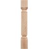 imageEkena Millwork COL03X03X35HARW Hamilton Rope Cabinet Column Top Block 6 18quot Bottom Block 7 18quot 3 34quotW x 3 34quotD x 35 12quotH RubberwoodCherry