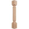 imageEkena Millwork COL03X03X35HARW Hamilton Rope Cabinet Column Top Block 6 18quot Bottom Block 7 18quot 3 34quotW x 3 34quotD x 35 12quotH RubberwoodCherry