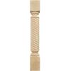 imageEkena Millwork COL03X03X35HARW Hamilton Rope Cabinet Column Top Block 6 18quot Bottom Block 7 18quot 3 34quotW x 3 34quotD x 35 12quotH RubberwoodMaple