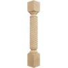 imageEkena Millwork COL03X03X35HARW Hamilton Rope Cabinet Column Top Block 6 18quot Bottom Block 7 18quot 3 34quotW x 3 34quotD x 35 12quotH RubberwoodMaple