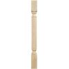 imageEkena Millwork COL03X03X35HARW Hamilton Rope Cabinet Column Top Block 6 18quot Bottom Block 7 18quot 3 34quotW x 3 34quotD x 35 12quotH RubberwoodMaple