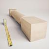 imageEkena Millwork COL03X03X35HARW Hamilton Rope Cabinet Column Top Block 6 18quot Bottom Block 7 18quot 3 34quotW x 3 34quotD x 35 12quotH RubberwoodRubberwood