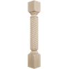 imageEkena Millwork COL03X03X35HARW Hamilton Rope Cabinet Column Top Block 6 18quot Bottom Block 7 18quot 3 34quotW x 3 34quotD x 35 12quotH RubberwoodRubberwood