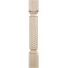 imageEkena Millwork COL03X03X35HARW Hamilton Rope Cabinet Column Top Block 6 18quot Bottom Block 7 18quot 3 34quotW x 3 34quotD x 35 12quotH RubberwoodRubberwood