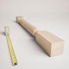 imageEkena Millwork COL03X03X35HARW Hamilton Rope Cabinet Column Top Block 6 18quot Bottom Block 7 18quot 3 34quotW x 3 34quotD x 35 12quotH RubberwoodRubberwood