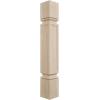 imageEkena Millwork COL03X03X35KERW Kent Raised Panel Cabinet Column Top Block 6 18quot Bottom Block 7 18quot 3 34quotW x 3 34quotD x 35 12quotH RubberwoodRubberwood