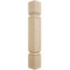 imageEkena Millwork COL03X03X35KERW Kent Raised Panel Cabinet Column Top Block 6 18quot Bottom Block 7 18quot 3 34quotW x 3 34quotD x 35 12quotH RubberwoodAlder