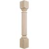 imageEkena Millwork COL03X03X35TRRW Traditional Cabinet Column Top Block 6 18quot Bottom Block 7 18quot 3 34quotW x 3 34quotD x 35 12quotH RubberwoodRubberwood