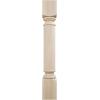 imageEkena Millwork COL03X03X35TRRW Traditional Cabinet Column Top Block 6 18quot Bottom Block 7 18quot 3 34quotW x 3 34quotD x 35 12quotH RubberwoodRubberwood